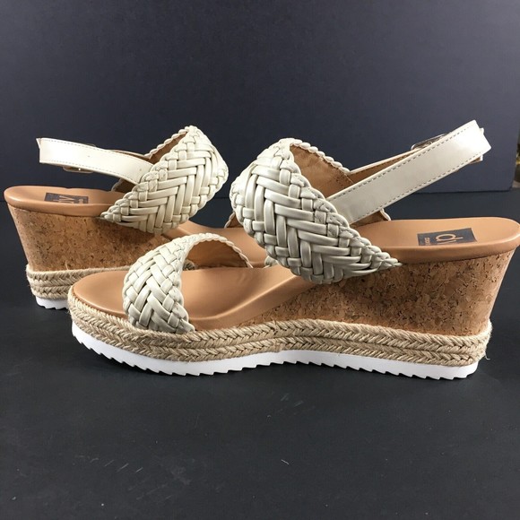 DV by Dolce Vita Elton Woven Platform Wedge Off-White Women's Size 9.5 NEW - Picture 4 of 7